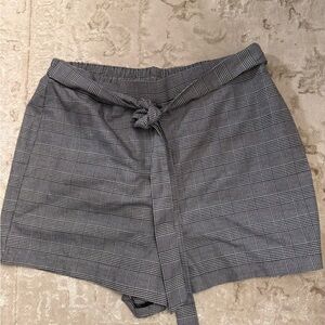 Forever 21 Black and White Checkered High Waist Shorts